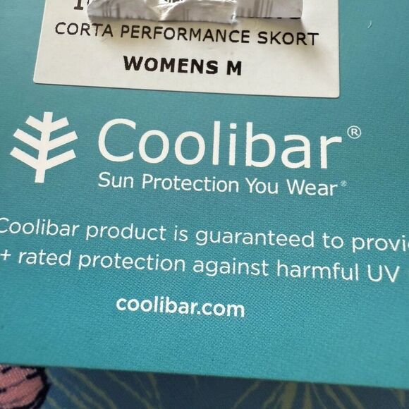 Coolibar Womens Blue Floral Top Skort Set M UPF 50+ Sun Protection NWT - Picture 15 of 16